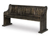 Addams Deep Weathered Pine Bench