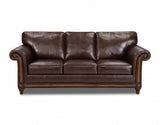 Island Walnut Leather Sofa