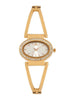 Arumkick Silver-Toned Embellished Oval Watch