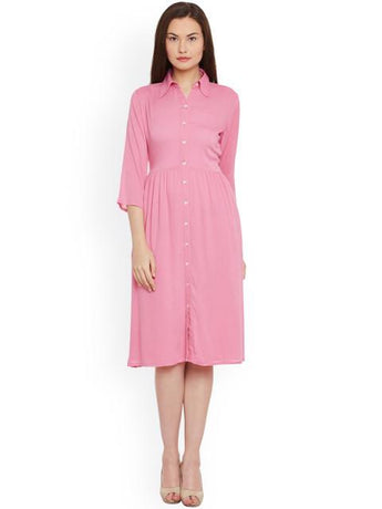 Rosyalps Pink Shirt Dress