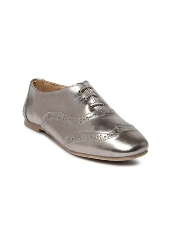 Scamanus Gunmetal-Toned Casual Shoes